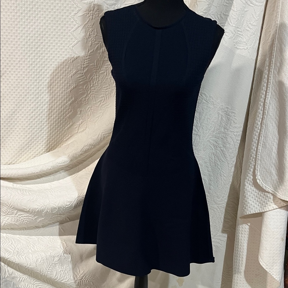 Navy Armani Exchange‎ Fit and Flare Knit Dress, size medium